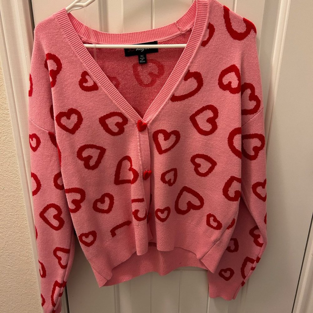 Valentine's Day Pink Hearts Sweater